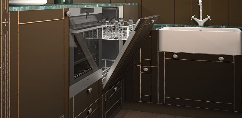 Jagdflair - Dunkelbraune Landhausküche