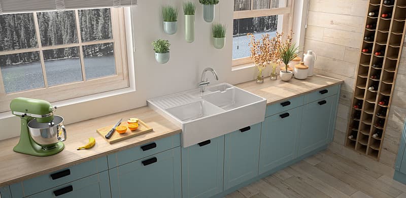 Landhausküche neu interpretiert