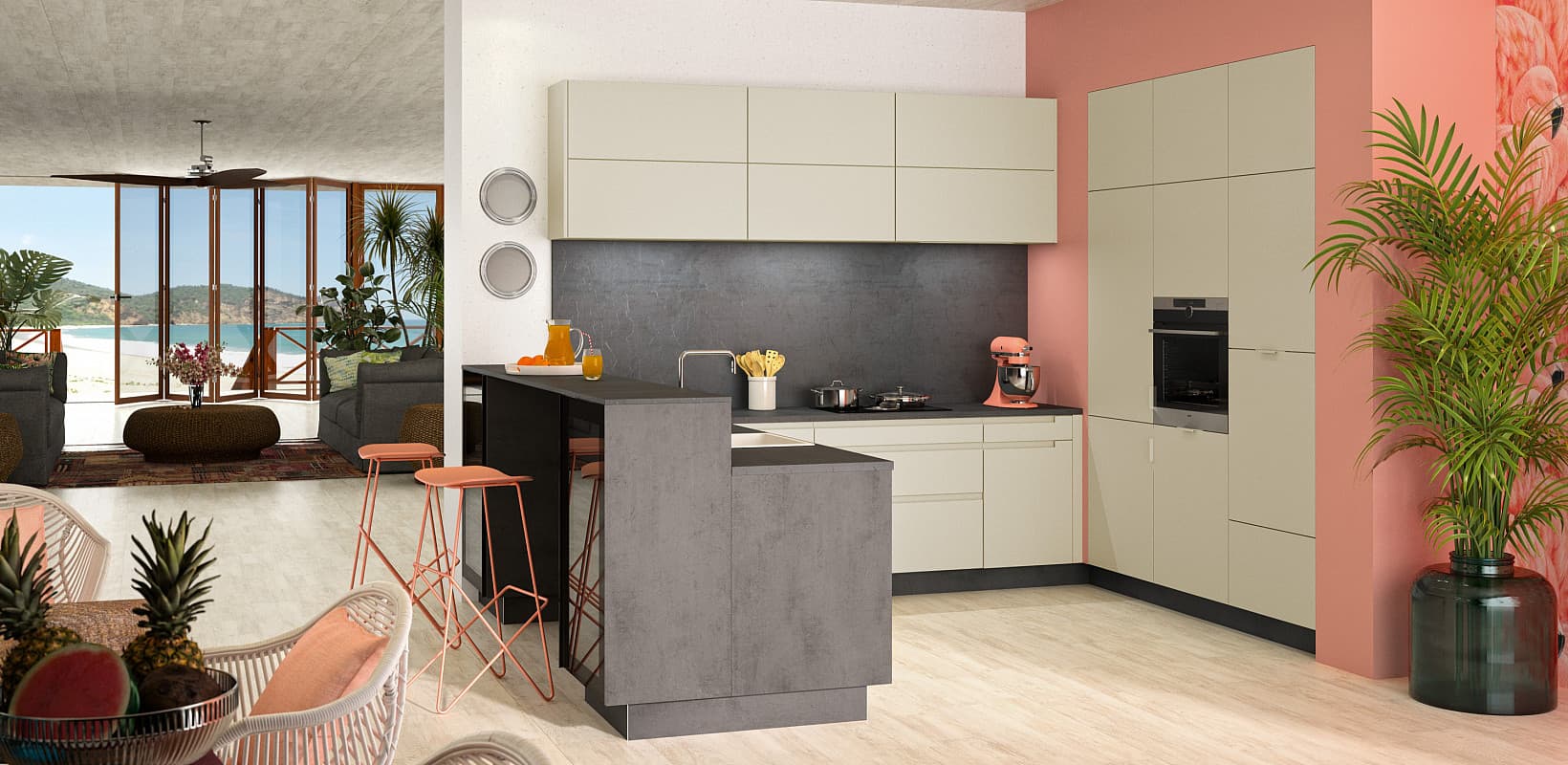 U-KÜCHE IN NATÜRLICHEN FARBTÖNEN