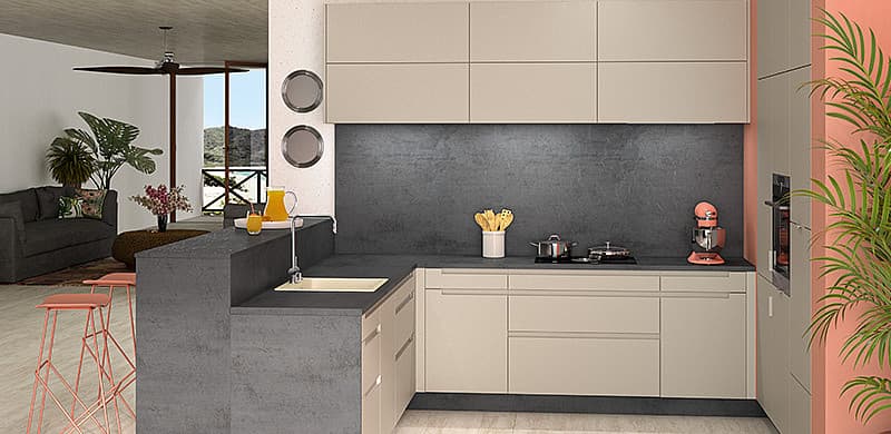 U-KÜCHE IN NATÜRLICHEN FARBTÖNEN