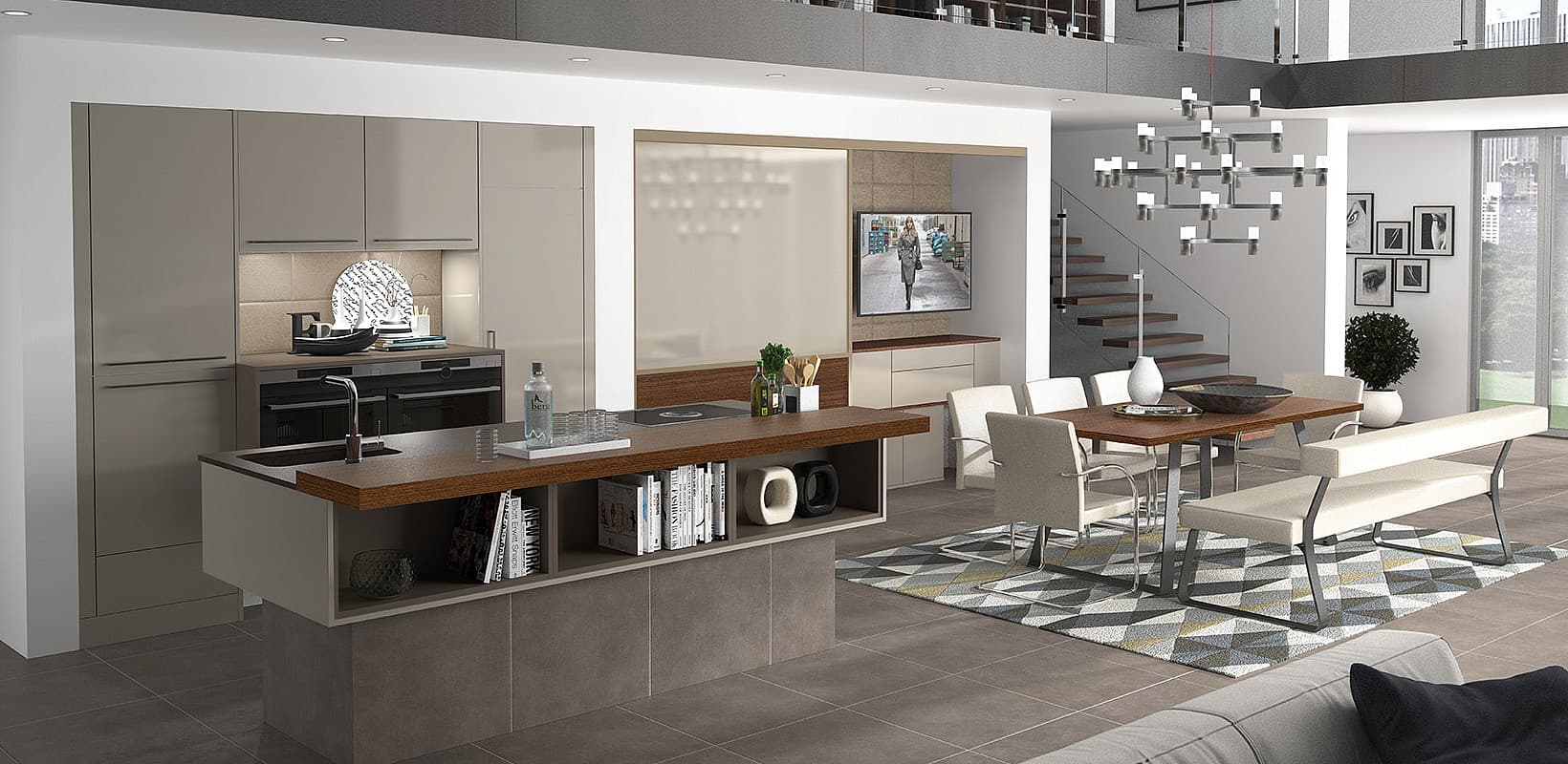 Filmreif - KÜCHE MIT INTEGRIERTEM ESSBEREICH